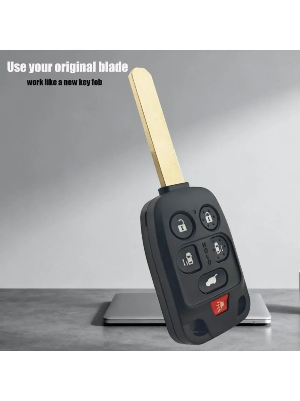 Keyless Entry Remote Key Fob Cover Case - No Cutting Replacement Shell for Honda